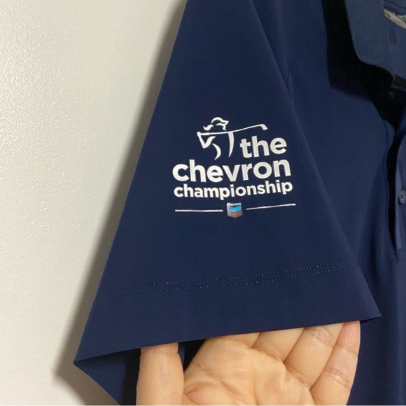 Foray Golf Navy short sleeve shirt Polo Size Medium - Picture 9 of 9